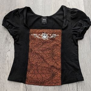 Her Universe Jack Skellington Spiderweb Lace Corset Top - Small - Rare